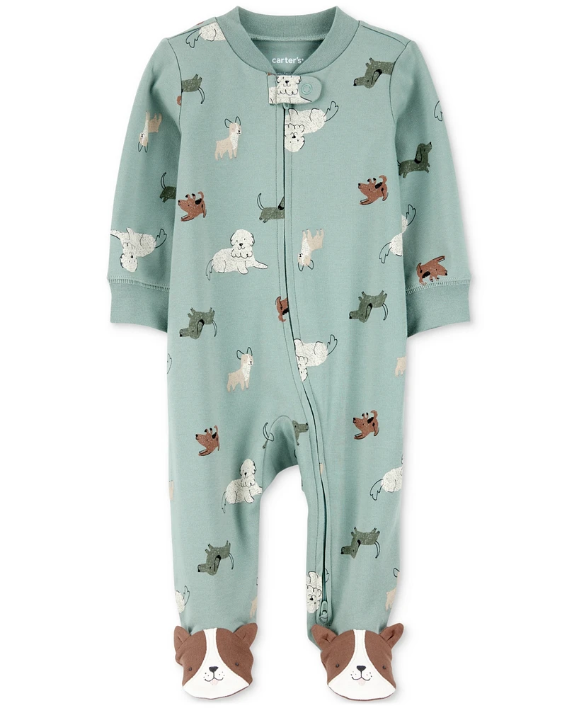 Carter's Baby Boys Cotton Dog-Print Sleep & Play Pajamas