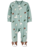 Carter's Baby Boys Cotton Dog-Print Sleep & Play Pajamas