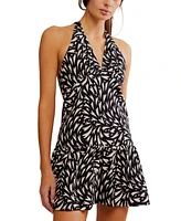 Free People Women's Cecil Sleeveless Halter Mini Dress