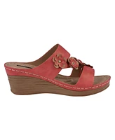 Gc Shoes Women's Halia Floral Wedge Sandals