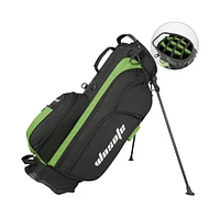 Wosofe Golf Stand Bag for Men 14 Way Divider Lightweight 7Pockets Ice Insulation Black Red Gray and Green Waterproof Denim Fabric Cooler Pouch and Rai