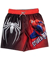 Spider-Man Boys Marvel Upf 50+ Rash Guard and Swim Trunks Outfit Set