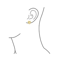 Bling Jewelry Pave Cz Interlocking Open Cable Love Knot Cubic Zirconia Stud Earrings Rose Gold Plated Sterling Silver