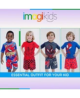 Spider-Man Boys Marvel Upf 50+ Rash Guard and Swim Trunks Outfit Set