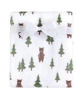 Hudson Baby Infant Boy Plush Blanket with Toy, Forest Bear, One