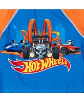 Hot Wheels Boys Upf 50+ Pullover Rash Guard and Swim Trunks Outfit Set to