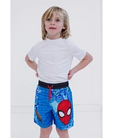 Spider-Man Boys Marvel Avengers Spidey and His Amazing Friends Upf 50+ Swim Trunks to