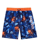 Jurassic Park Big Boys T-Rex Upf 50+ Swim Trunks Bathing Suit