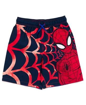 Spider-Man Boys Marvel Avengers Spidey and His Amazing Friends Upf 50+ Swim Trunks to