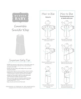 Hudson Baby Girls Convertible Swaddle Sleep Sack, Blush Rose, 3-9 Months