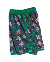 Minecraft Big Boys Steve Creeper Alex Skeleton Swim Trunks Bathing Suit to