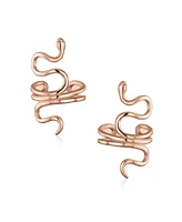 Bling Jewelry Helix Climber Crawler Snake Serpent Clip On Wrap Wire Cartilage Lobe Ear Cuff Earrings .925 Sterling Silver