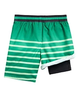 Minecraft Boys Creeper Compression Swim Trunks Bathing Suit Upf 50+ Quick Dry to