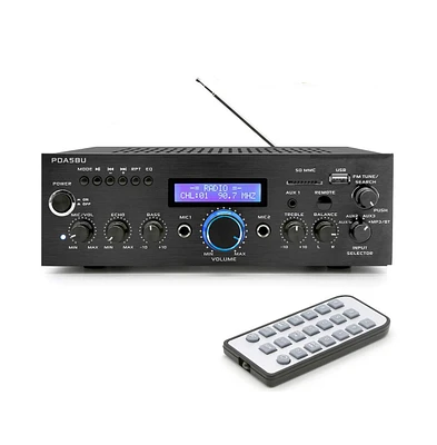 Pyle Bluetooth Stereo Amplifier Receiver with Fm Radio & Usb - PDA5BU