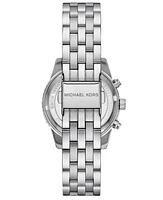 Michael Kors Women's Ritz Chronograph Silver-Tone Stainless Steel Watch, 35mm