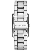 Michael Kors Women's Essex Silver-Tone Stainless Steel Watch, 26x36mm
