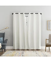 Aldwin Slub Texture Magnetic Closure 100% Blackout Grommet Curtain Panel