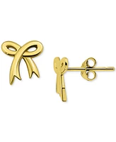 Giani Bernini Bow Polished Stud Earrings 18k Gold-Plated Sterling Silver (Also Silver), Exclusively at Macy's