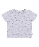 Gerber Baby Boys 2-Piece T-Shirt and Shorts Set, Heather Skateboard
