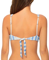 Raisins Juniors' Striped Tie-Back Bikini Top