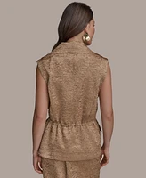 Donna Karan New York Women's Crinkled Satin Vest
