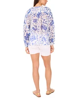 Vince Camuto Women's Printed Tie-Front Top