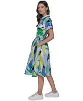 Karl Lagerfeld Paris Women's Printed Shirtdress