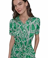 Karl Lagerfeld Paris Women's Printed Shirtdress