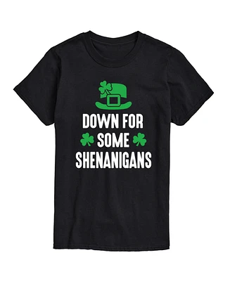 Airwaves Men's St Patrick's Down For Shenanigans Short Sleeve T-Shirt