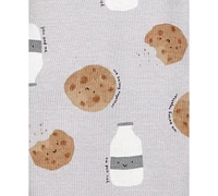 Carter's Baby Boys 5-Pk. Cotton Short-Sleeve Milk & Cookies Bodysuits