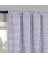 Generation Sylo Contrast Slub Magnetic Closure 100% Blackout Rod Pocket Curtain Panel