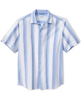 Tommy Bahama Men's Nova Wave Short Sleeve Button-Front Malibu Striped Shirt