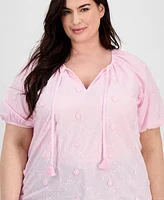 Style & Co Plus Applique Top, Exclusively at Macy's