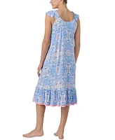 Ellen Tracy Women's Flutter-Sleeve Midi Nightgown