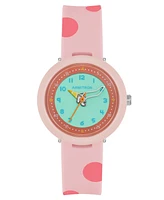 Armitron Kid's Quartz Dottie Pink Silicone Watch, 30mm