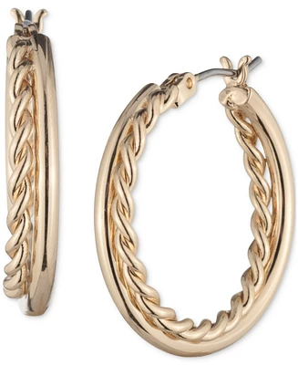 Lauren Ralph Rope Twist Medium Hoop Earrings, 1"
