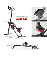 Sunny Health & Fitness Smart Foldable Stair Stepper, Vertical Climber Cardio Exercise Machine for Home Workout with Extended Step Range, 330 lbs. Max