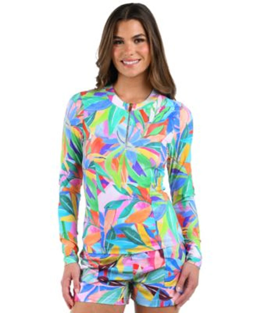 La Blanca Tropi Flage Rash Guard Board Shorts