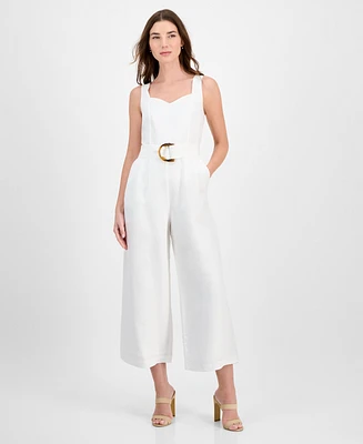 T Tahari Women's Sweetheart-Neck Wide-Leg Jumpsuit