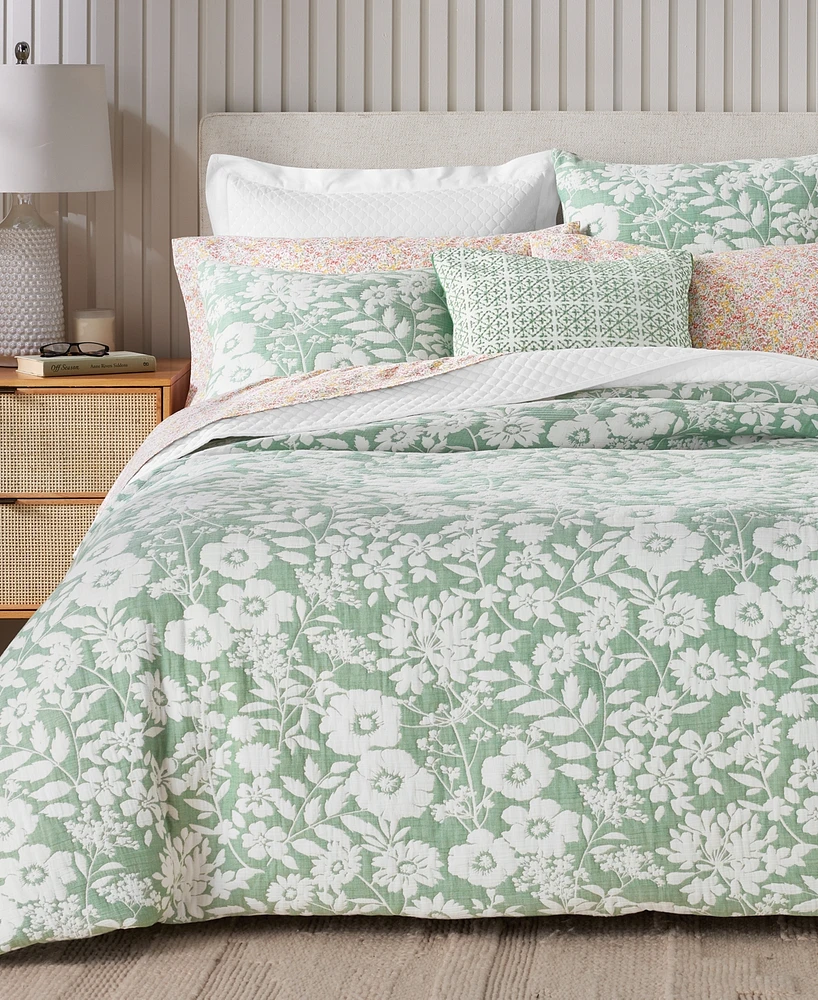 Charter Club Silhouette Floral 3-Pc. Comforter Set, Full/Queen, Exclusively at Macy's