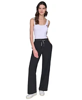 Karl Lagerfeld Paris Women's Mesh-Trim Wide-Leg Pants