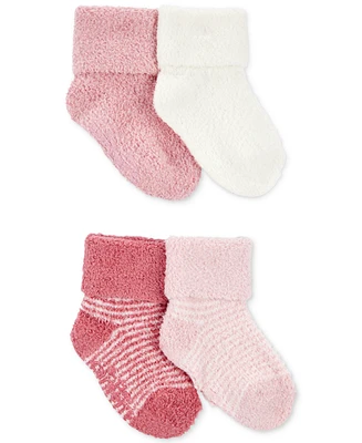 Carter's Baby Girls 4-Pk. Chenille Foldover-Cuff Booties