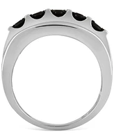 Men's Black Diamond Two Level Ring (2 ct. t.w.) in Sterling Silver