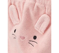 Carter's Baby Girls Bunny Little Hooded Cardigan, Bodysuit & Pants, 3 Piece Set