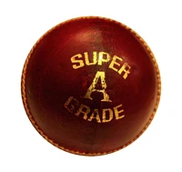 Amber Fight Gear Premium Super County Cricket Leather Ball Durable Handmade Alum-Tanned Leather Natural Cork Core 6/7 Layers Wool 5 Ply Stitching 4-Pi
