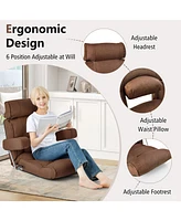 Adjustable Folding Sofa Chair with 6 Position Stepless Back