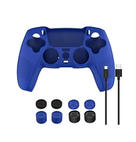 Sony Playstation 5 Slim Digital with White Pulse Headset, Extra Volcanic Red Controller, Gamer Kit, Trigger Kit and MightySkins Decal Voucher + 1 Year