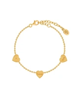 Heartfelt Gratitude Mother of Pearl Heart Gold Bracelet