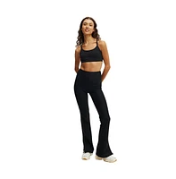 Cotton On Women's Active Fleece Lined Split Leg Flare