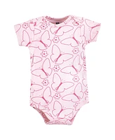 Hudson Baby Girls Cotton Bodysuits, Mommys Butterfly, Months